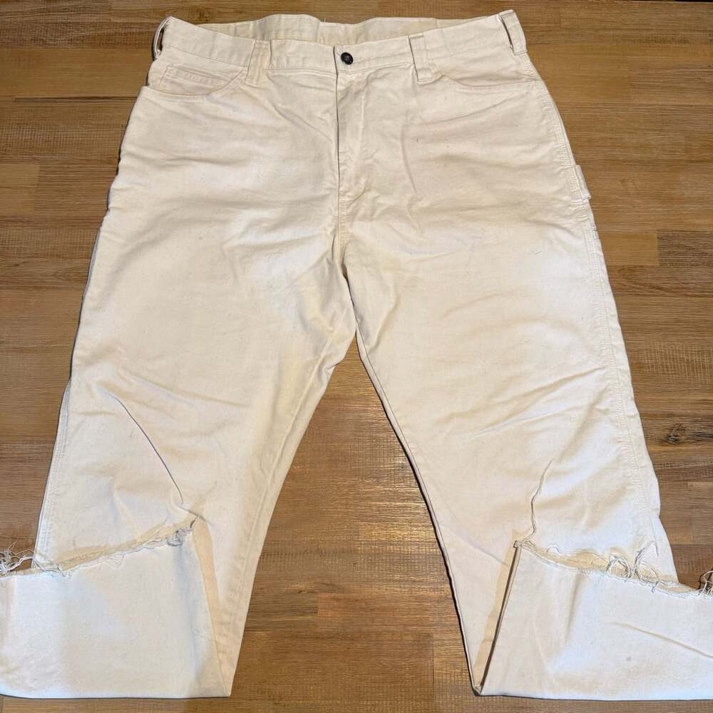 Dickies Men White Utility Painter Pants Size 36x30
